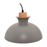 Lámpara de techo colgante gris 1 luz E27