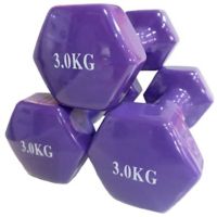 Mancuerna de hierro violeta 3 kg
