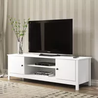 Rack de TV con 2 puertas blanco