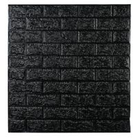 Placa adhesiva para pared negro ladrillo 70 X 77 cm