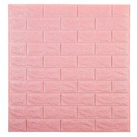 Placa adhesiva para pared rosa ladrillo 70 X 77 cm