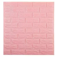 Placa adhesiva para pared rosa ladrillo 70 X 77 cm