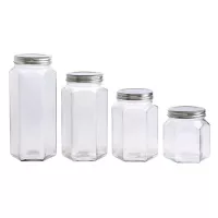 Set de 4 frascos de vidrio