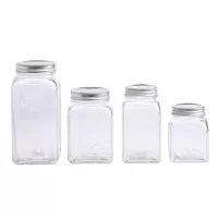 Set de 4 frascos de vidrio