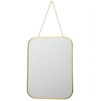 Espejo rectangular dorado 30 x 40 cm