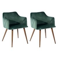 Pack de 2 sillas de comedor Aldridge 55 x 56 x 76 cm verde