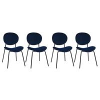 Pack de 4 sillas de comedor Darida 54 x 55 x 86 cm azul