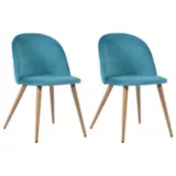 Pack de 2 sillas de comedor Zomba 56 x 49 x 77 cm azul