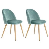Pack de 2 sillas de comedor Zomba 56 x 49 x 77 cm azul claro