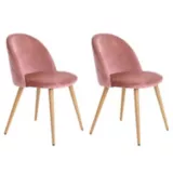 Pack de 2 sillas de comedor Zomba 56 x 49 x 77 cm rosa