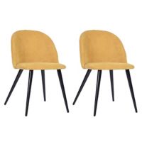 Pack de 2 sillas de comedor Zomba 56 x 49 x 77 cm amarillo