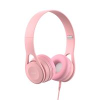 Auriculares alámbricos on-ear rosa