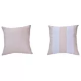 Pack de 2 almohadones decorativos beige y blanco 45 x 45 cm
