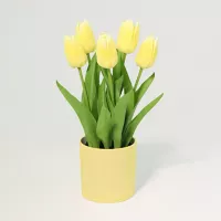 Planta artificial Tulipán 36 cm amarillo