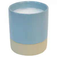 Portavela de cerámica azul 10.5 cm
