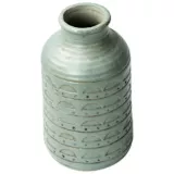 Jarrón de cerámica gris