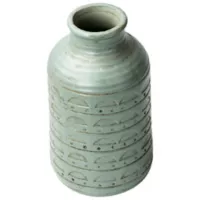 Jarrón de cerámica gris