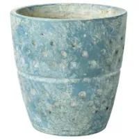 Maceta Azul multicolor 13.5 x 13.5 x 14 cm de cerámica